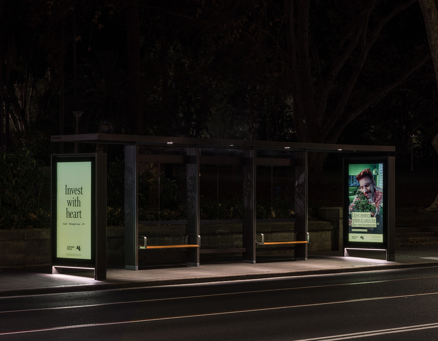 Sydney Bus Shelters featuring iGuzzini LaserBlade supplied by Studio 100 JBW