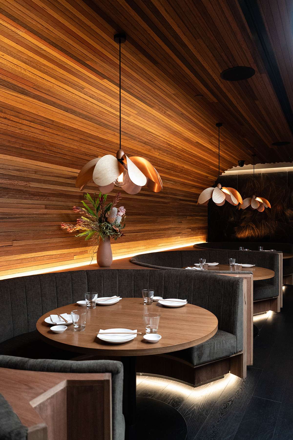 Toko Restaurant featuring iGuzzini Laser Blade XS. Supplied by Studio 100 JBW.