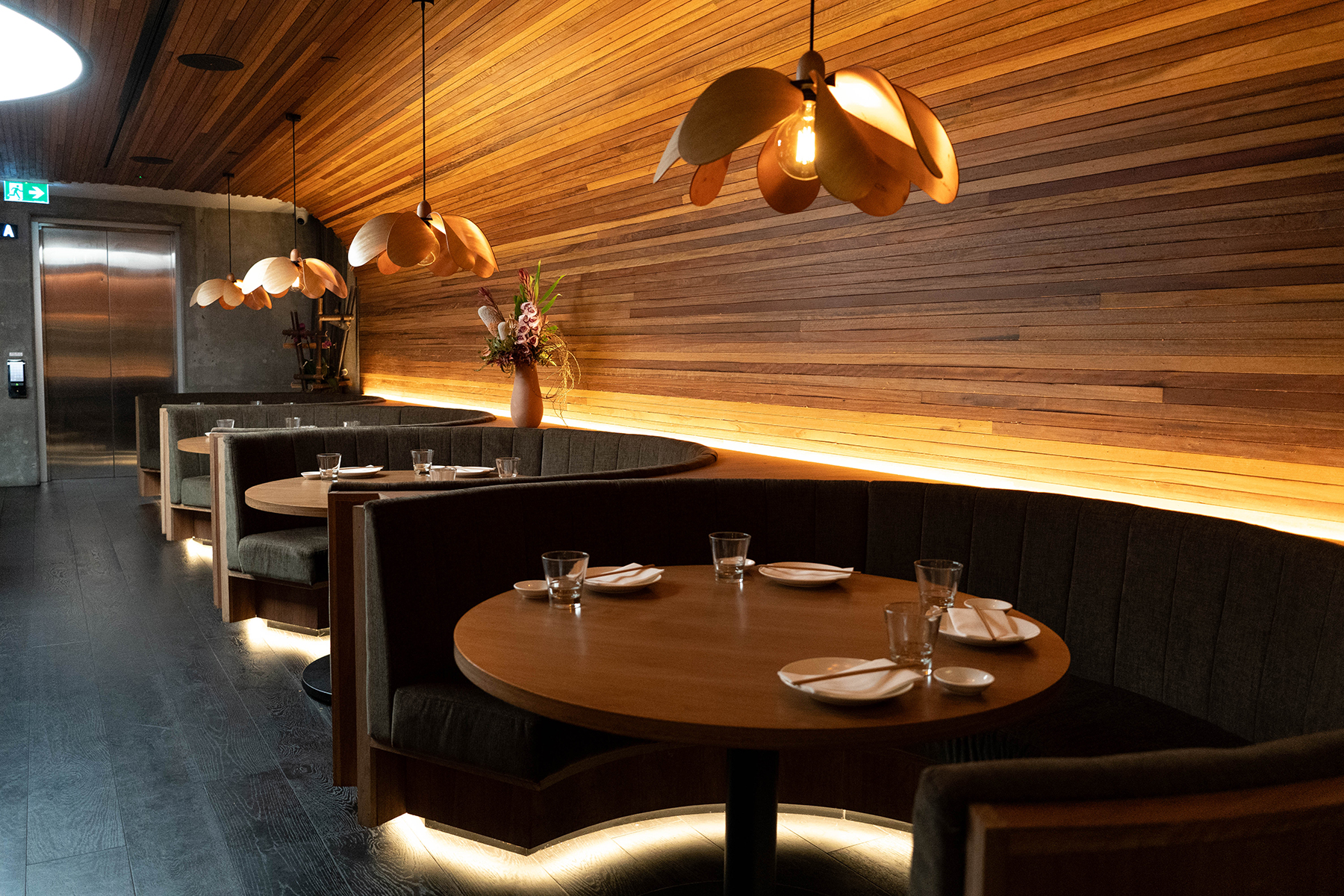 Toko Restaurant featuring iGuzzini Laser Blade XS. Supplied by Studio 100 JBW.